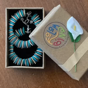 handcrafted artisan melon seed earrings