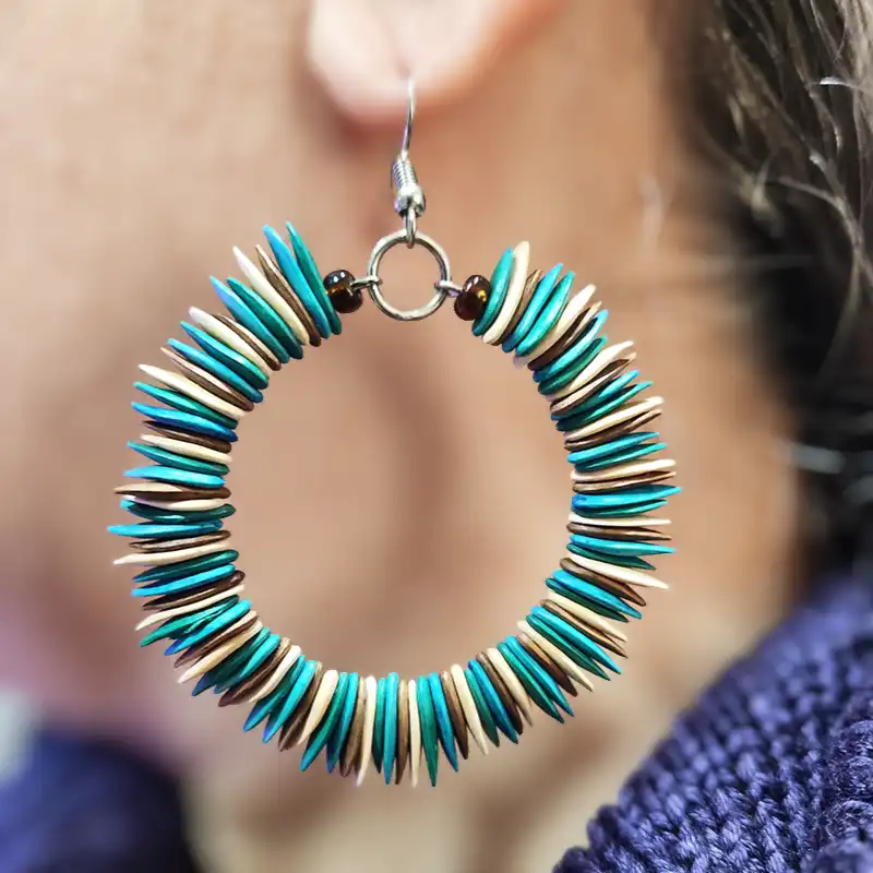 Melon Seed Pachu Earrings - Image 4